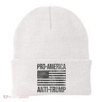 Pro America Anti Trump Us American Flag Patriot Beanie thumb 0