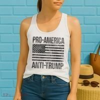 Pro America Anti Trump Us American Flag Patriot Women's Tank Top thumb 2
