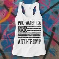 Pro America Anti Trump Us American Flag Patriot Women's Tank Top thumb 3