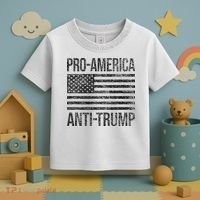 Pro America Anti Trump Us American Flag Patriot Toddler T-Shirt thumb 3