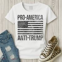 Pro America Anti Trump Us American Flag Patriot Women's T-Shirt thumb 3
