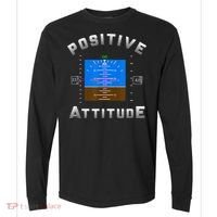 Positive Attitude Aviation Pilot Primary Flight Display Comfort Colors Heavyweight Long Sleeve T-Shirt thumb 0