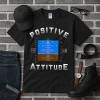 Positive Attitude Aviation Pilot Primary Flight Display Tall T-Shirt thumb 3