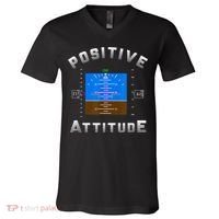 Positive Attitude Aviation Pilot Primary Flight Display V-Neck T-Shirt thumb 0