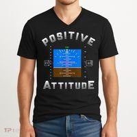 Positive Attitude Aviation Pilot Primary Flight Display V-Neck T-Shirt thumb 2