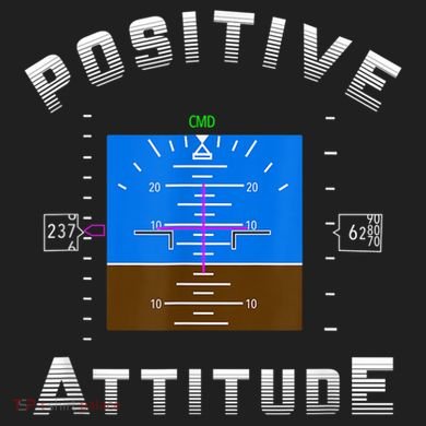 Positive Attitude Aviation Pilot Primary Flight Display Modern Backpack