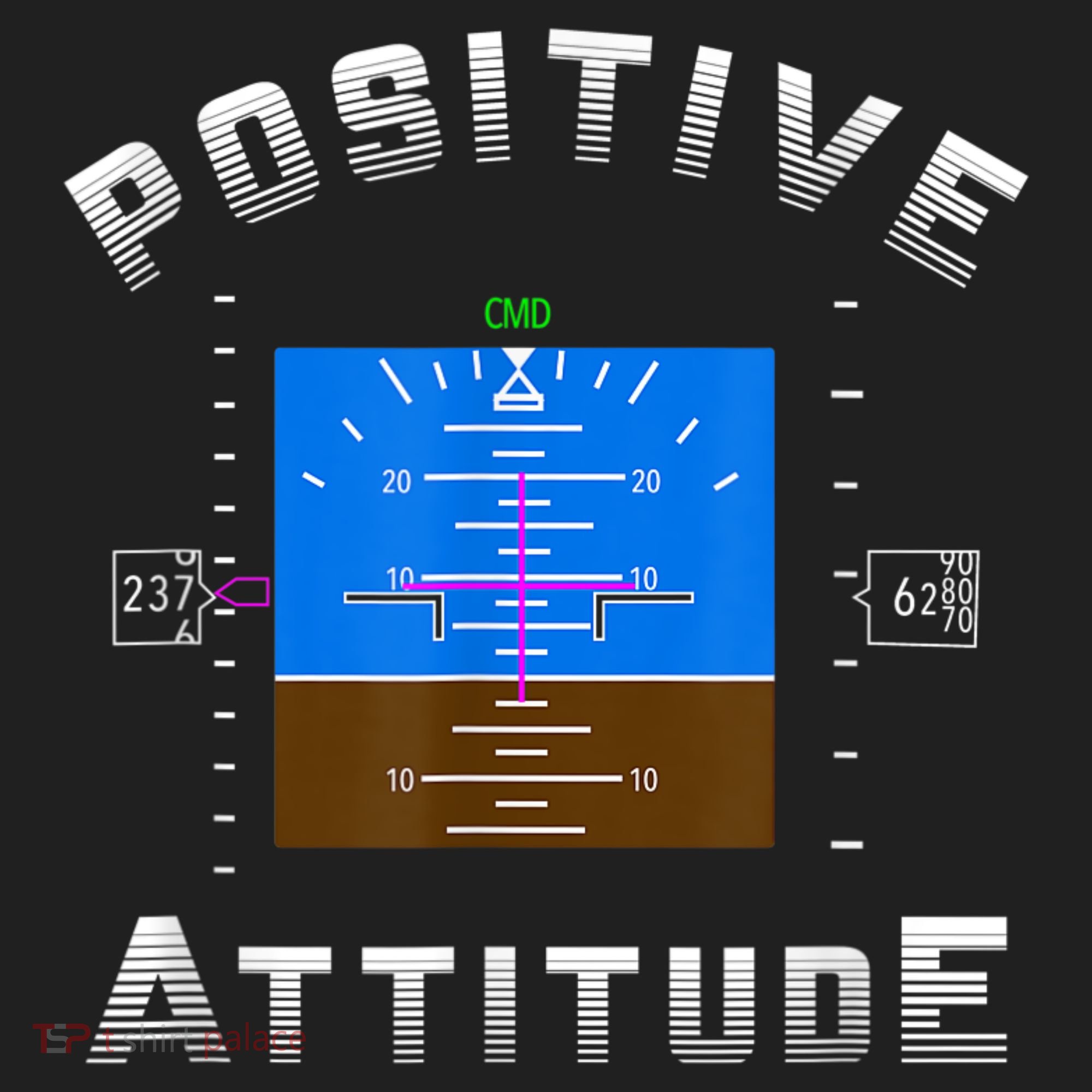 Positive Attitude Aviation Pilot Primary Flight Display Modern Backpack