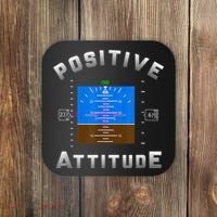 Positive Attitude Aviation Pilot Primary Flight Display Coaster thumb 0