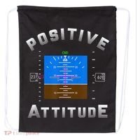 Positive Attitude Aviation Pilot Primary Flight Display Drawstring Bag thumb 0