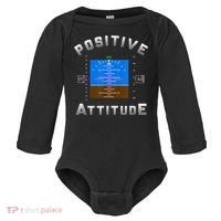 Positive Attitude Aviation Pilot Primary Flight Display Baby Long Sleeve Bodysuit thumb 0