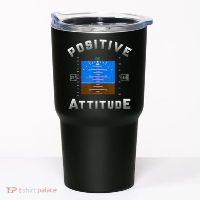 Positive Attitude Aviation Pilot Primary Flight Display Tumbler