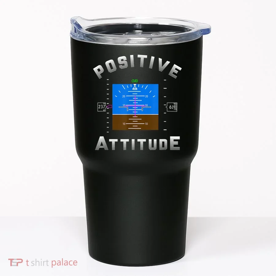 Positive Attitude Aviation Pilot Primary Flight Display Tumbler