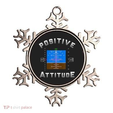 Positive Attitude Aviation Pilot Primary Flight Display Ornament