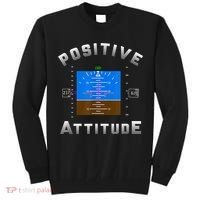 Positive Attitude Aviation Pilot Primary Flight Display Tall Sweatshirt thumb 0