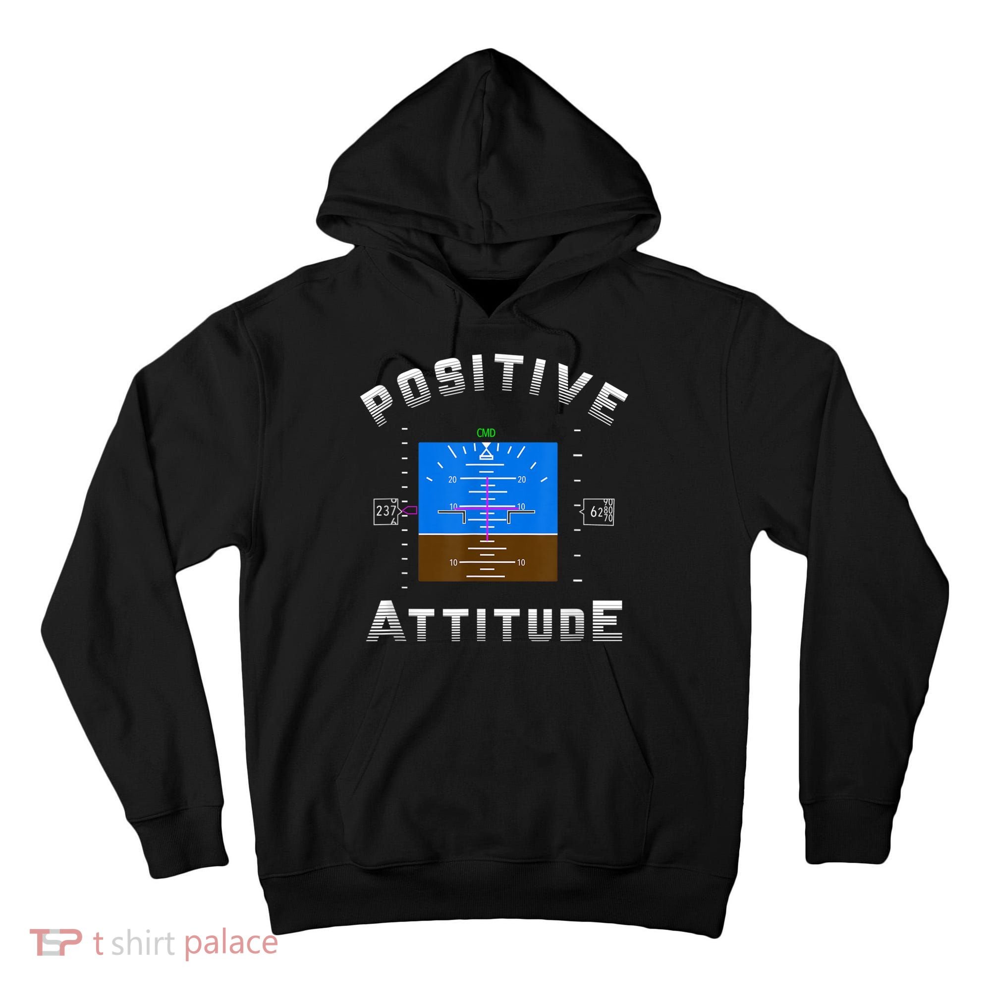 Positive Attitude Aviation Pilot Primary Flight Display Tall Hoodie