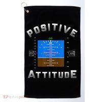 Positive Attitude Aviation Pilot Primary Flight Display Golf Towel thumb 0