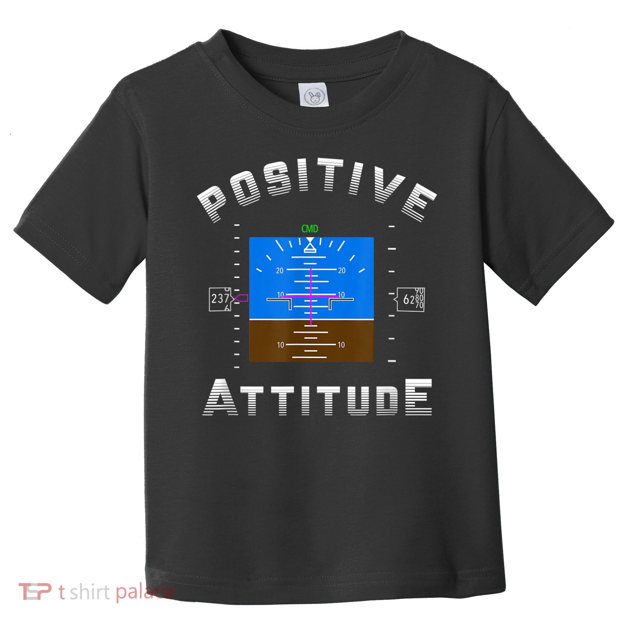 Positive Attitude Aviation Pilot Primary Flight Display Toddler T-Shirt