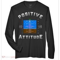 Positive Attitude Aviation Pilot Primary Flight Display Zone Performance Long-Sleeve T-Shirt thumb 0