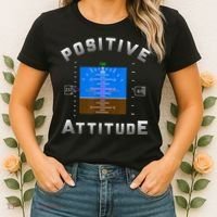 Positive Attitude Aviation Pilot Primary Flight Display Women's T-Shirt thumb 2