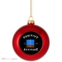 Positive Attitude Aviation Pilot Primary Flight Display Plastic Christmas Ball Ornament thumb 0