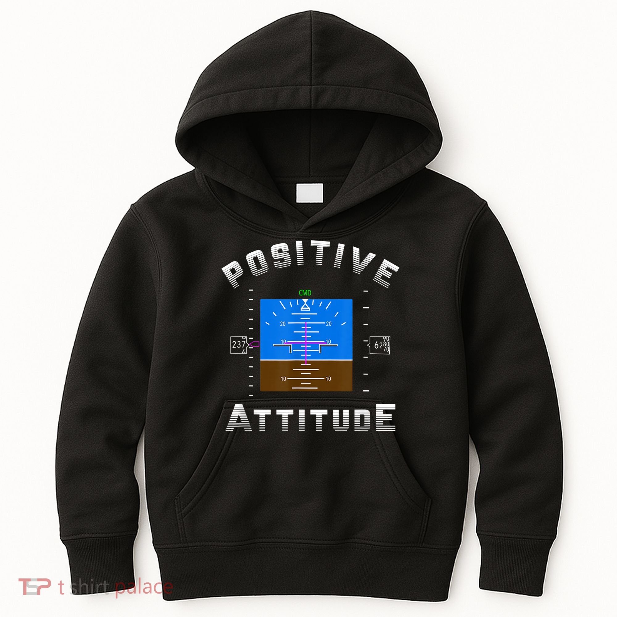 Positive Attitude Aviation Pilot Primary Flight Display Kids Hoodie