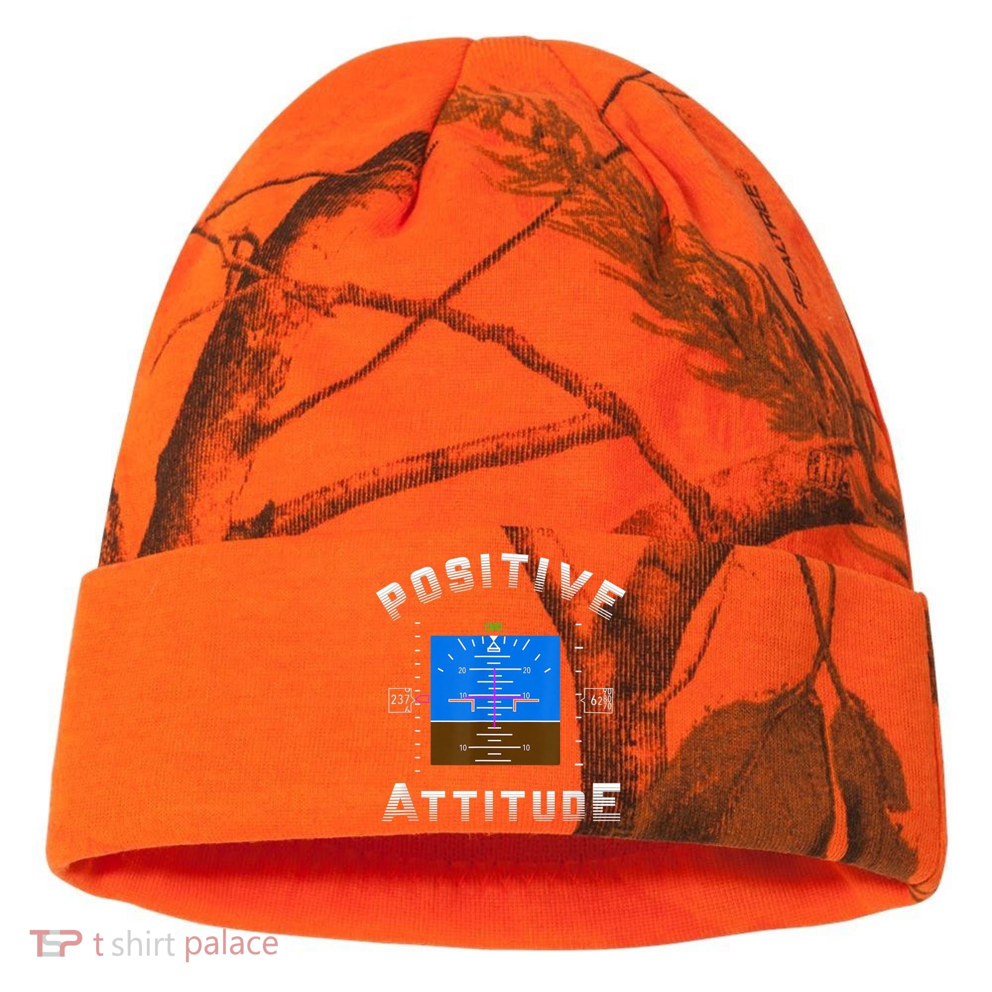 Positive Attitude Aviation Pilot Primary Flight Display Kati Licensed 12" Camo Cuffed Beanie