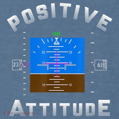Positive Attitude Aviation Pilot Primary Flight Display Comfort Colors Garment-Dyed Hooded Sweatshirt