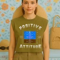 Positive Attitude Aviation Pilot Primary Flight Display Garment-Dyed Women's Muscle Tee thumb 4