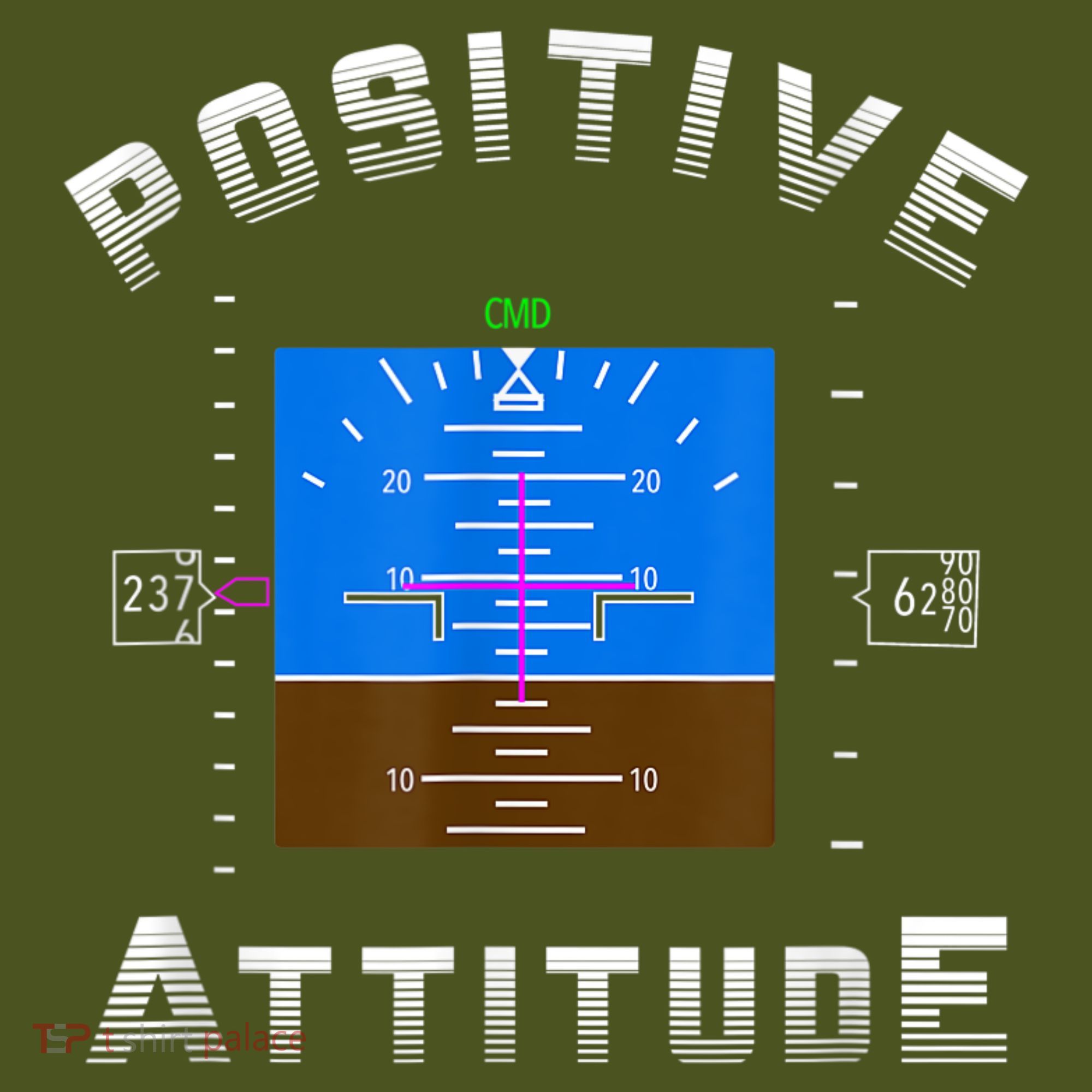 Positive Attitude Aviation Pilot Primary Flight Display The Baniff Cuffed Pom Beanie