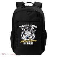 Penguins Against Authoritarian Ice Holes Funny Penguin Backpack thumb 0