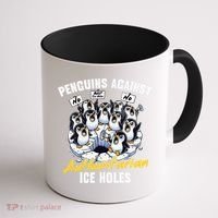 Penguins Against Authoritarian Ice Holes Funny Penguin Coffee Mug thumb 1