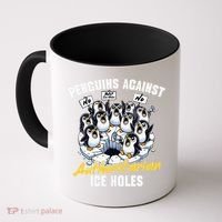 Penguins Against Authoritarian Ice Holes Funny Penguin Coffee Mug thumb 0