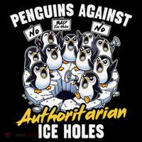 Penguins Against Authoritarian Ice Holes Funny Penguin Coffee Mug thumb 5
