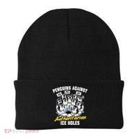 Penguins Against Authoritarian Ice Holes Funny Penguin Beanie thumb 0