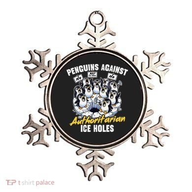 Penguins Against Authoritarian Ice Holes Funny Penguin Ornament