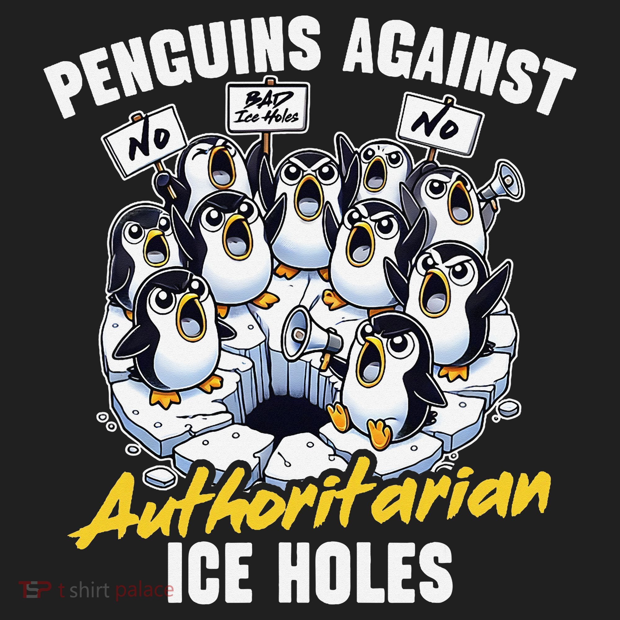 Penguins Against Authoritarian Ice Holes Funny Penguin Hat