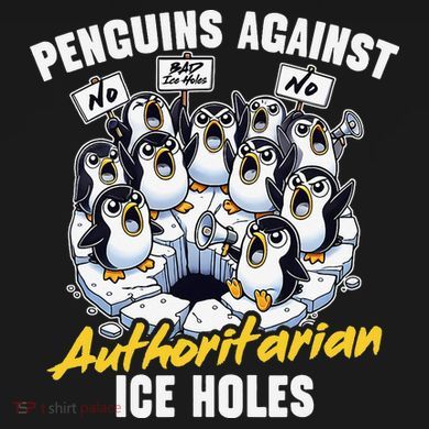 Penguins Against Authoritarian Ice Holes Funny Penguin Toddler Hoodie