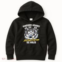 Penguins Against Authoritarian Ice Holes Funny Penguin Kids Hoodie thumb 0