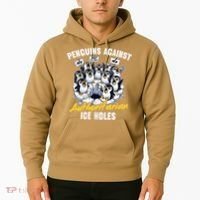 Penguins Against Authoritarian Ice Holes Funny Penguin Hoodie thumb 2