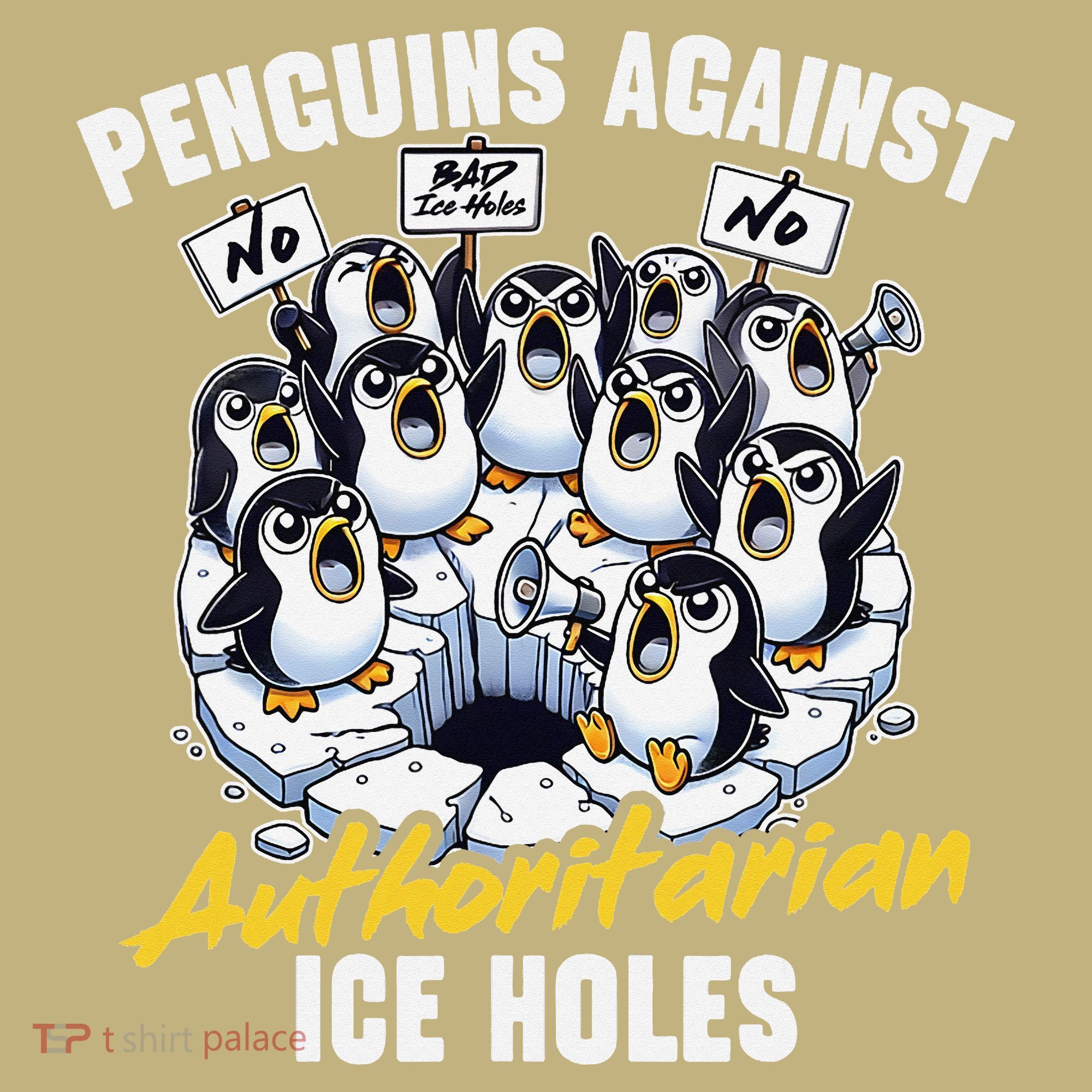 Penguins Against Authoritarian Ice Holes Funny Penguin Mousepad