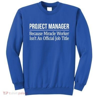Project Ager Because Miracle Worker Isn't Job Title Gift Cute Gift Sweatshirt