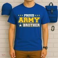 Proud Army Brother Gift Us Military Brother Family T-Shirt thumb 6