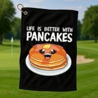 Pancakes Art Brunch Breakfast Pancake Maker Golf Towel thumb 1