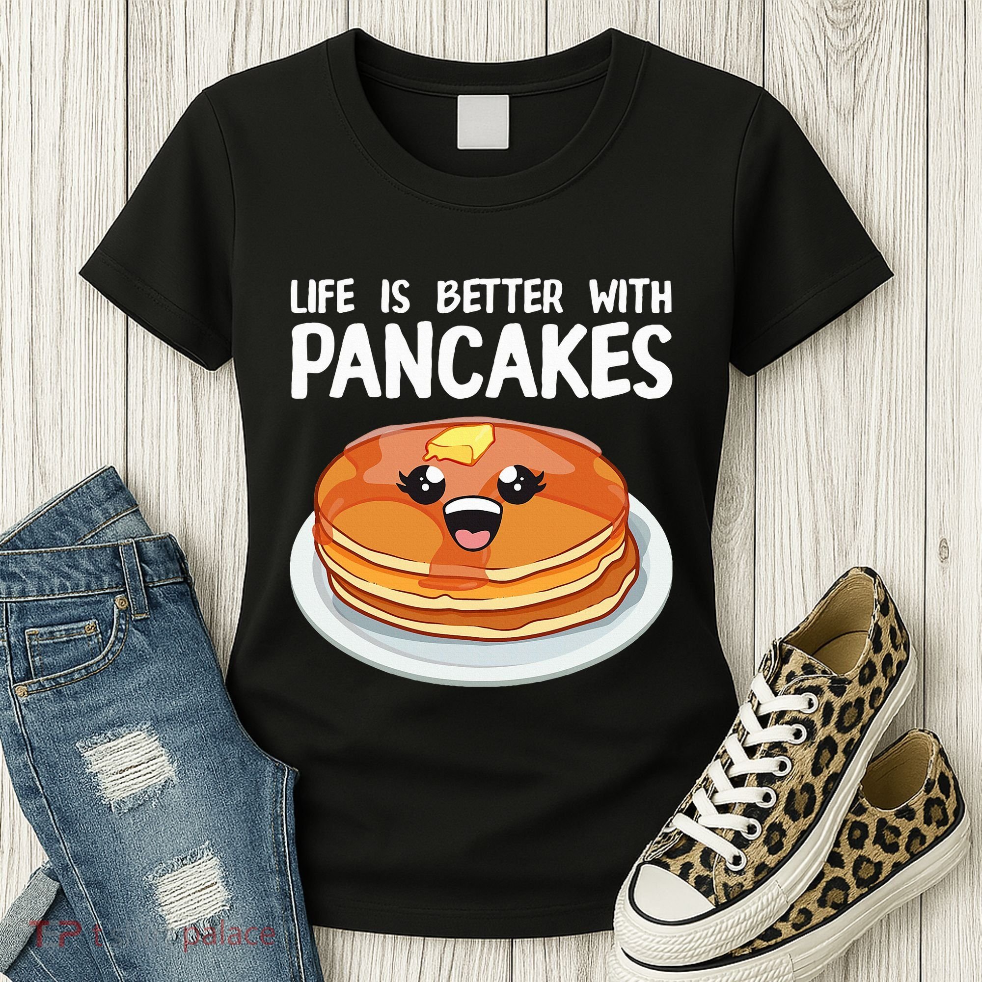 Pancakes Art Brunch Breakfast Pancake Maker Women's T-Shirt