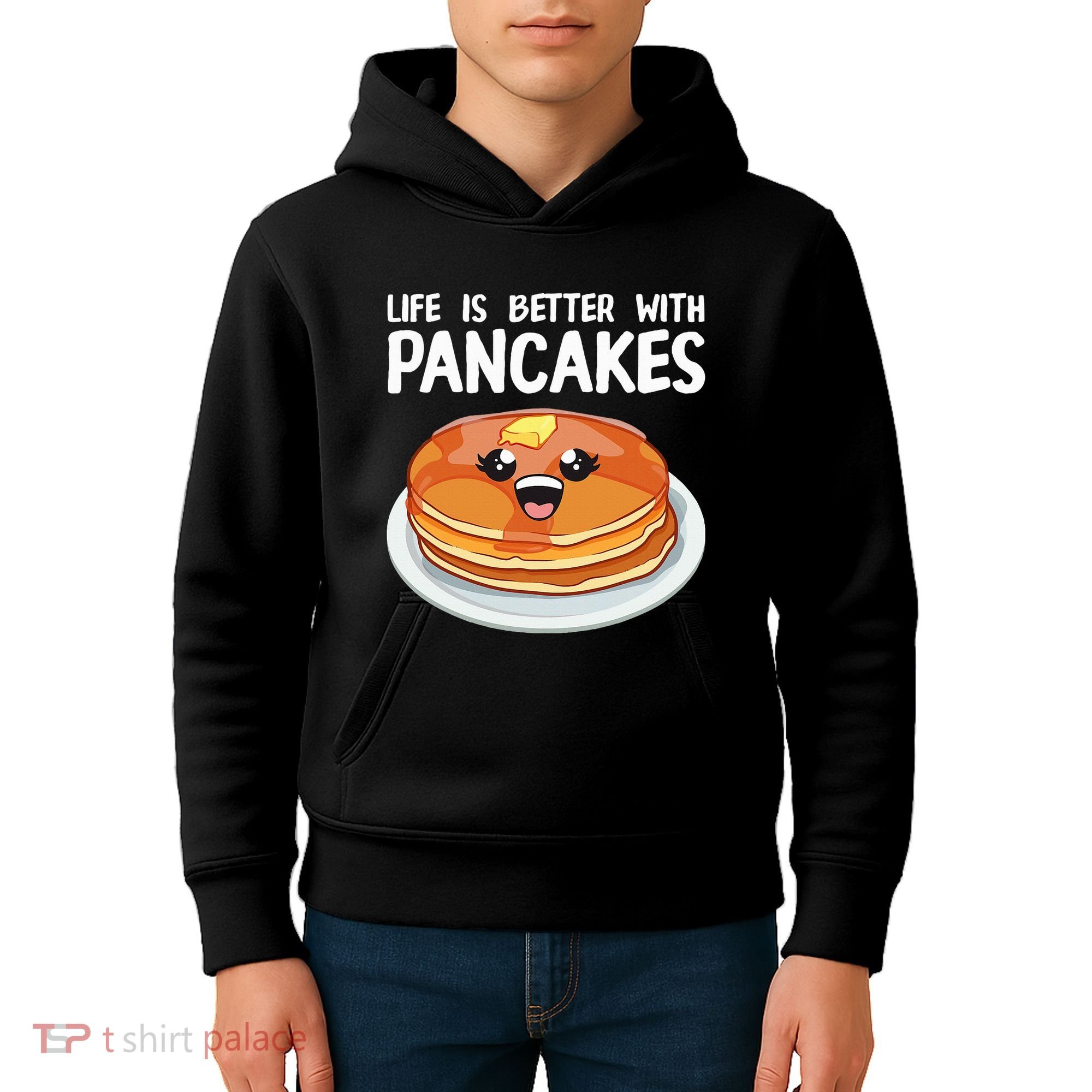 Pancakes Art Brunch Breakfast Pancake Maker Kids Hoodie