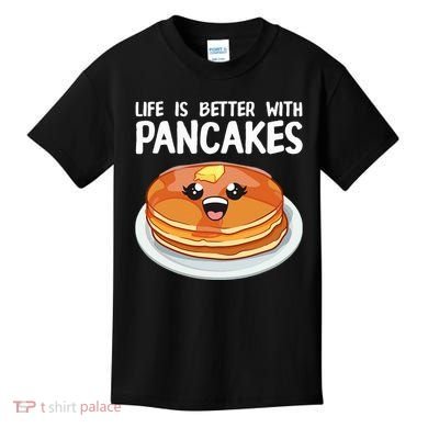 Pancakes Art Brunch Breakfast Pancake Maker Kids T-Shirt