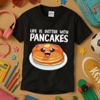 Pancakes Art Brunch Breakfast Pancake Maker Kids T-Shirt thumb 3