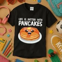 Pancakes Art Brunch Breakfast Pancake Maker Kids T-Shirt thumb 3