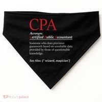 Public Accountant Bookkeeper Tax Auditor Financial Analyst USA-Made Doggie Bandana thumb 0