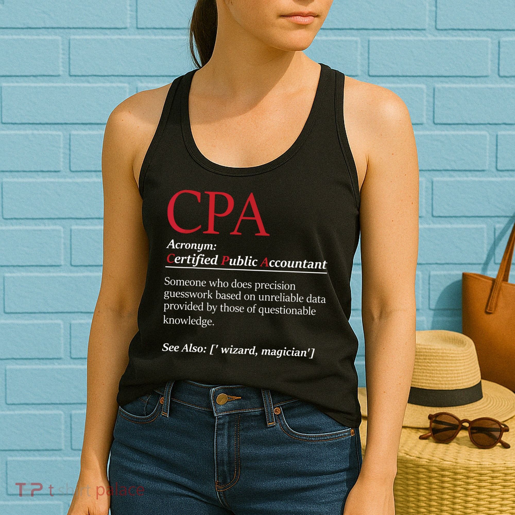Public Accountant Bookkeeper Tax Auditor Financial Analyst Women's Tank Top